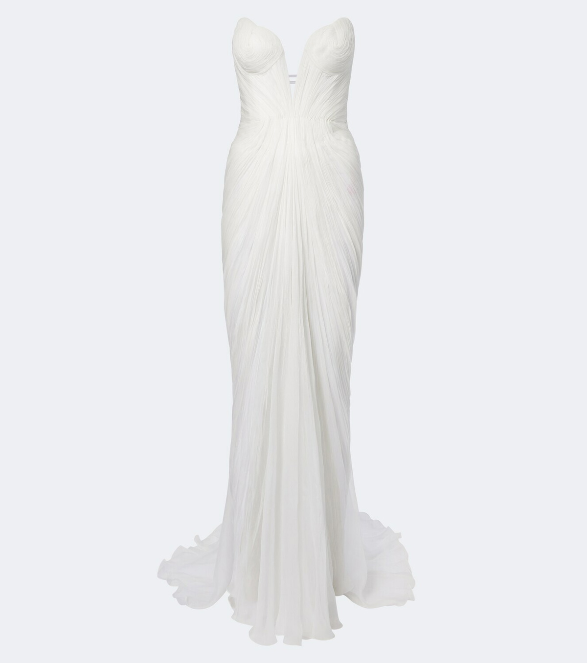 Maria Lucia Hohan Cecilia draped silk muslin bustier gown