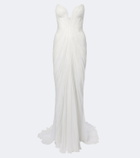 Maria Lucia Hohan Cecilia draped silk muslin bustier gown