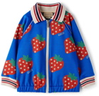 Gucci Baby Blue Strawberry Star Jacket
