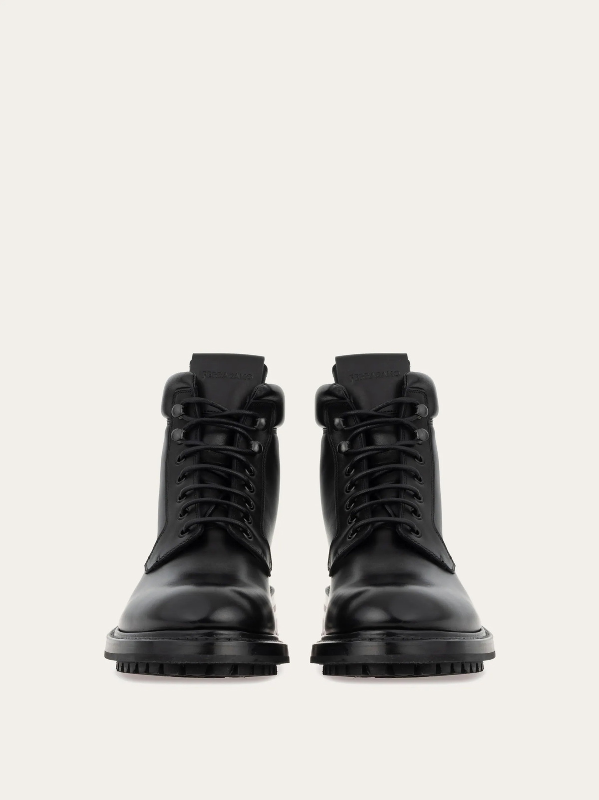 Ferragamo Mens Tramezza lace-up boot in Black