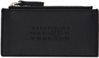 MM6 Maison Margiela Black Numeric Zip Card Holder