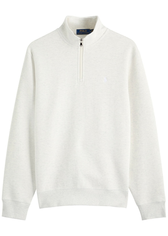 Photo: Polo Ralph Lauren Half-zip Cotton-blend Sweatshirt Grey