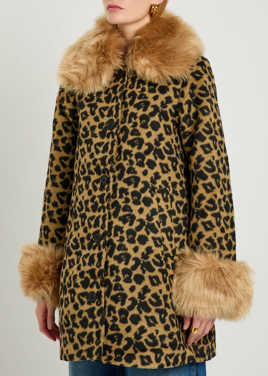 Never Fully Dressed Leopard-print Faux fur Coat