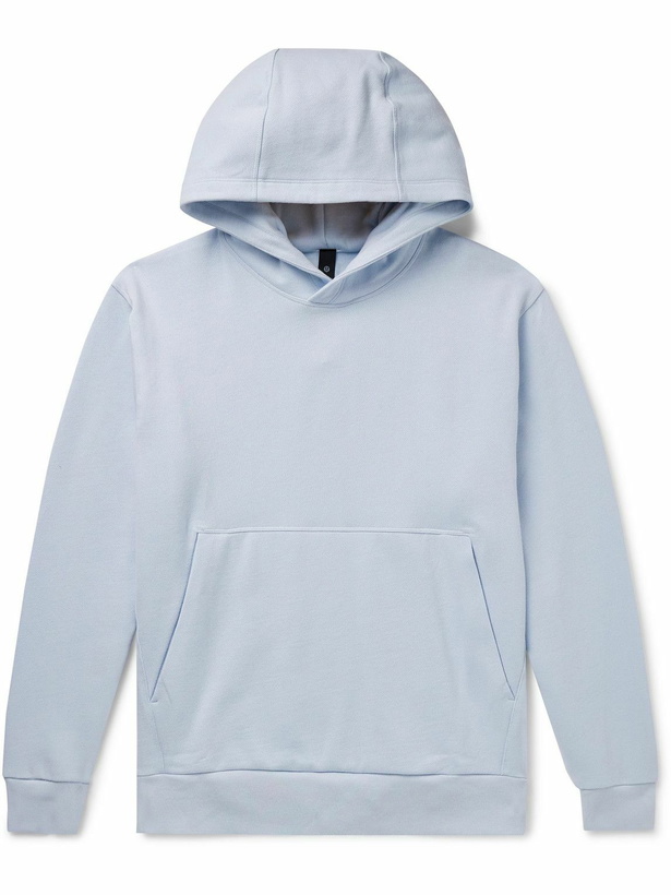 Photo: Lululemon - Steady State Cotton-Blend Jersey Hoodie - Blue