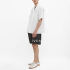 Givenchy Men's Logo Long Swim Short in Black/White