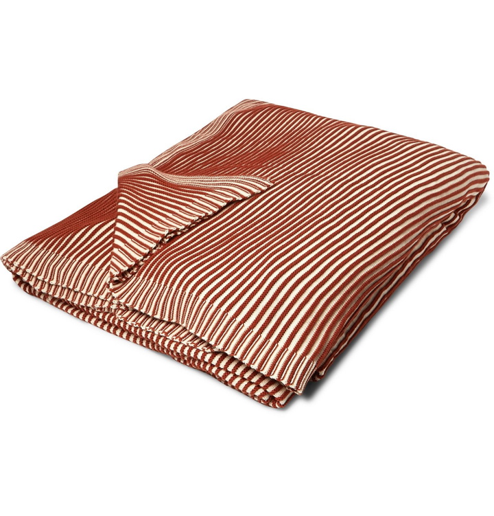 Photo: Soho Home - Warehouse Striped Cotton Blanket - Orange