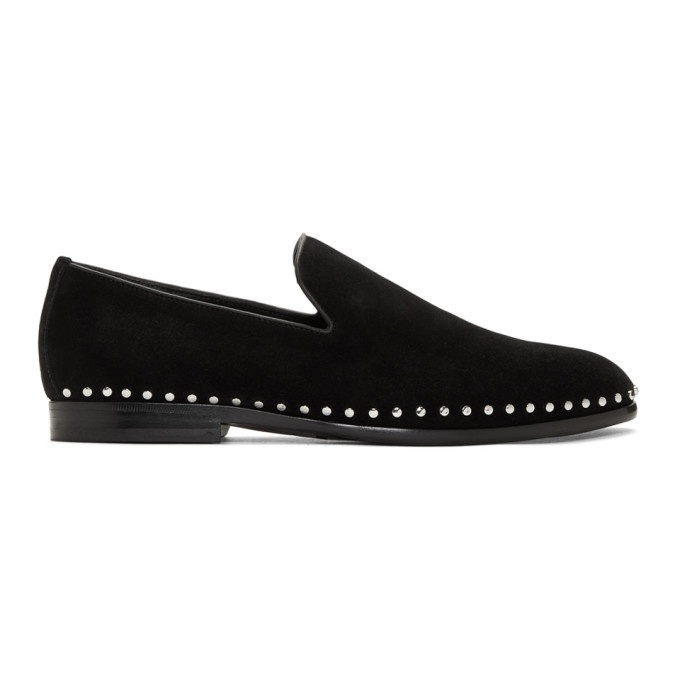 Photo: Jimmy Choo Black Suede Studded Marlo Loafers