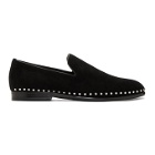 Jimmy Choo Black Suede Studded Marlo Loafers