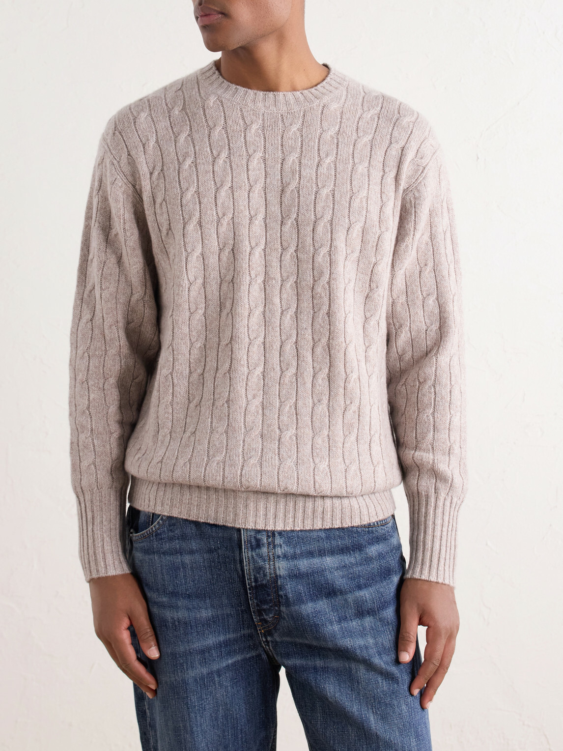 N.PEAL - Thames Cashmere Cable-Knit Sweater - Neutrals