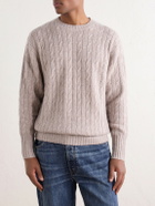 N.PEAL - Thames Cashmere Cable-Knit Sweater - Neutrals