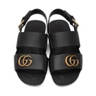 Gucci Black GG Sandals