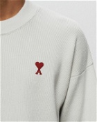 Ami Paris Red Adc Crewneck Sweater Beige - Mens - Pullovers