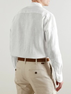 Brioni - Button-Down Collar Linen Shirt - White