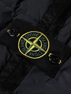 Stone Island - Logo-Appliquéd Webbing-Trimmed Quilted Shell Down Gilet - Blue