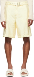 Jil Sander Off-White Nylon Shorts