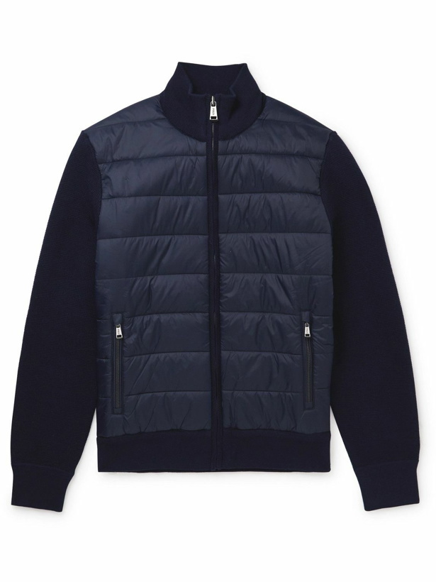 Photo: Polo Ralph Lauren - Logo-Appliquéd Padded Quilted Recycled-Shell and Wool-Blend Jacket - Blue