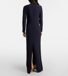 Costarellos Nevina crystal-embellished crêpe gown