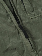 Stone Island - Logo-Appliquéd Garment-Dyed Nylon Metal Overshirt - Green