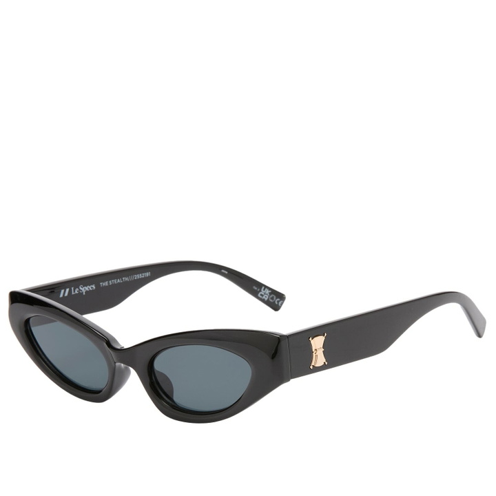 Photo: Le Specs Women's The Stealth Sunglasses in Black/Smoke Mono 