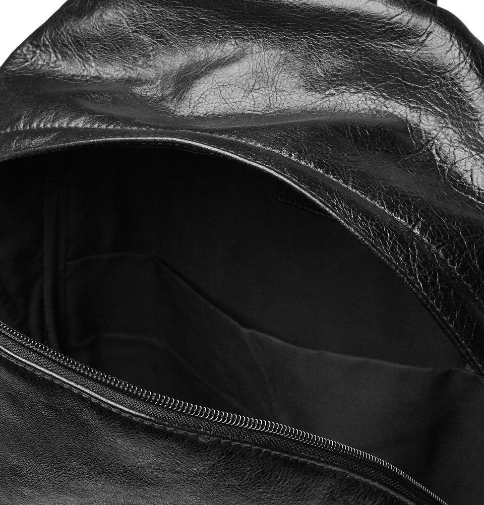 BALENCIAGA Logo-Print Leather Backpack for Men