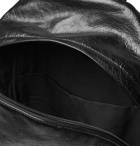 Balenciaga - Explorer Arena Logo-Print Creased-Leather Backpack - Men - Black