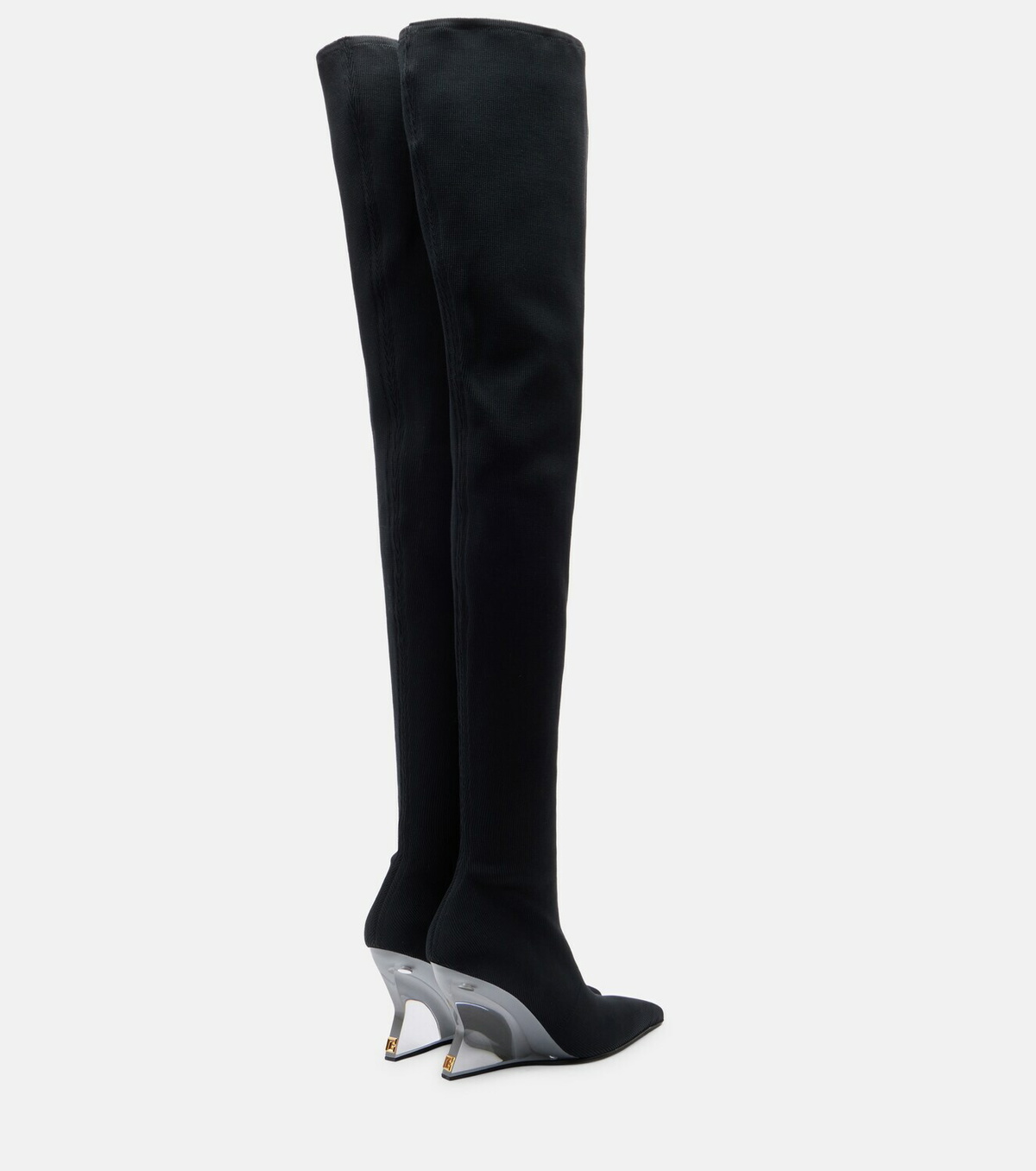Balmain Knitted wedge over-the-knee boots