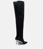 Balmain Knitted wedge over-the-knee boots