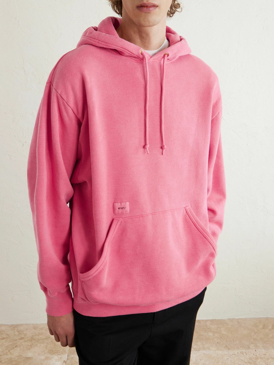 WTAPS - Logo-Appliqued Cotton-Blend Jersey Hoodie - Pink