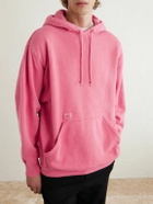 WTAPS - Logo-Appliqued Cotton-Blend Jersey Hoodie - Pink