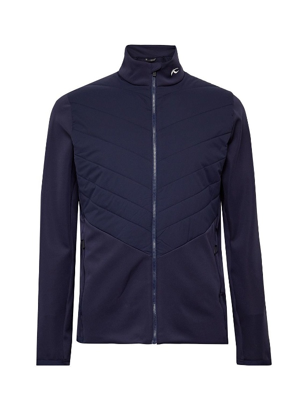 Photo: Kjus Golf - Retention 2.0 Quilted Shell and Stretch-Jersey Golf Jacket - Blue