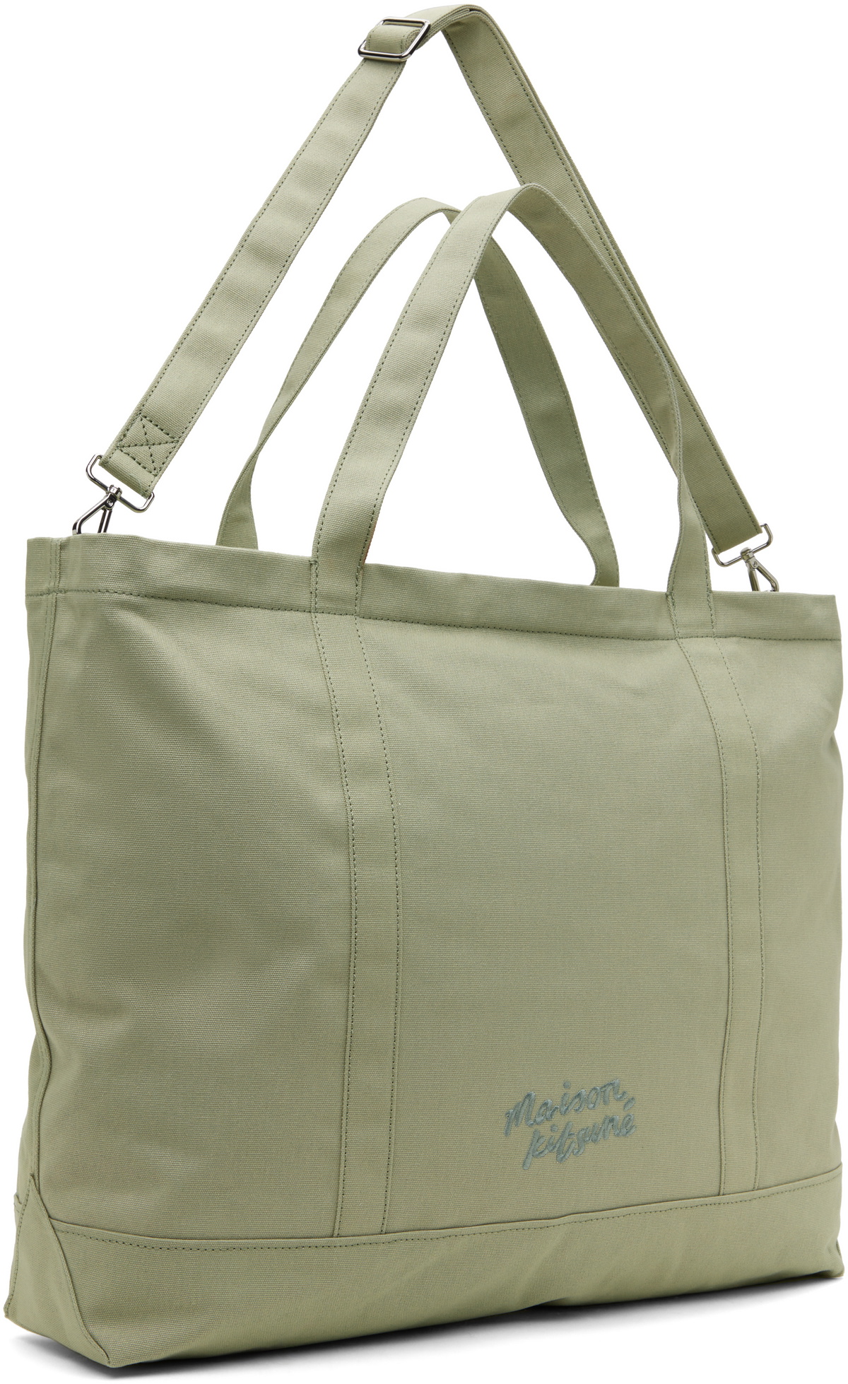 Maison Kitsuné Green Fox Head XL Tote