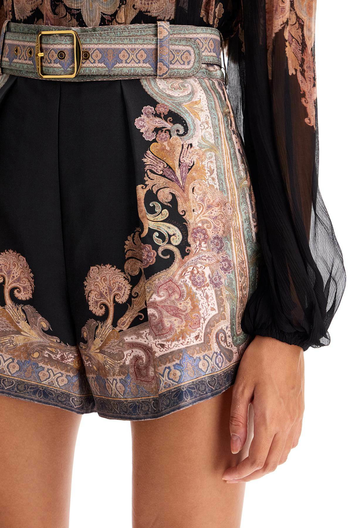 ZIMMERMANN silk and cotton set of shorts with Black Zimmermann