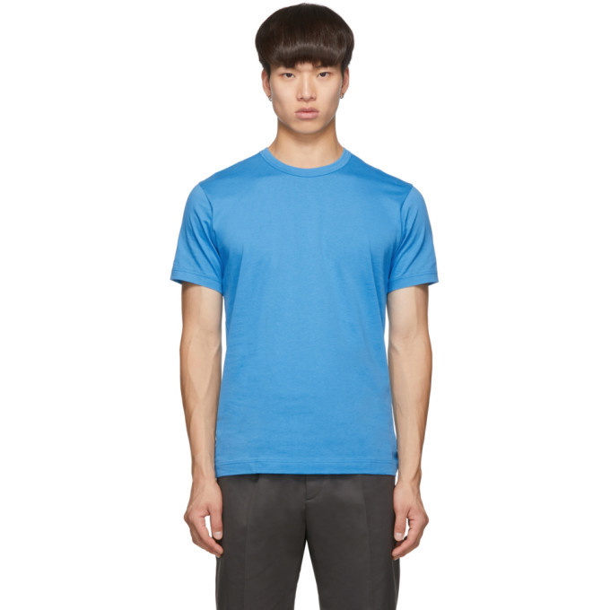 Photo: Comme des Garcons Shirt Blue Logo T-Shirt