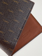 SAINT LAURENT - Leather-Trimmed Monogrammed Canvas Billfold Wallet