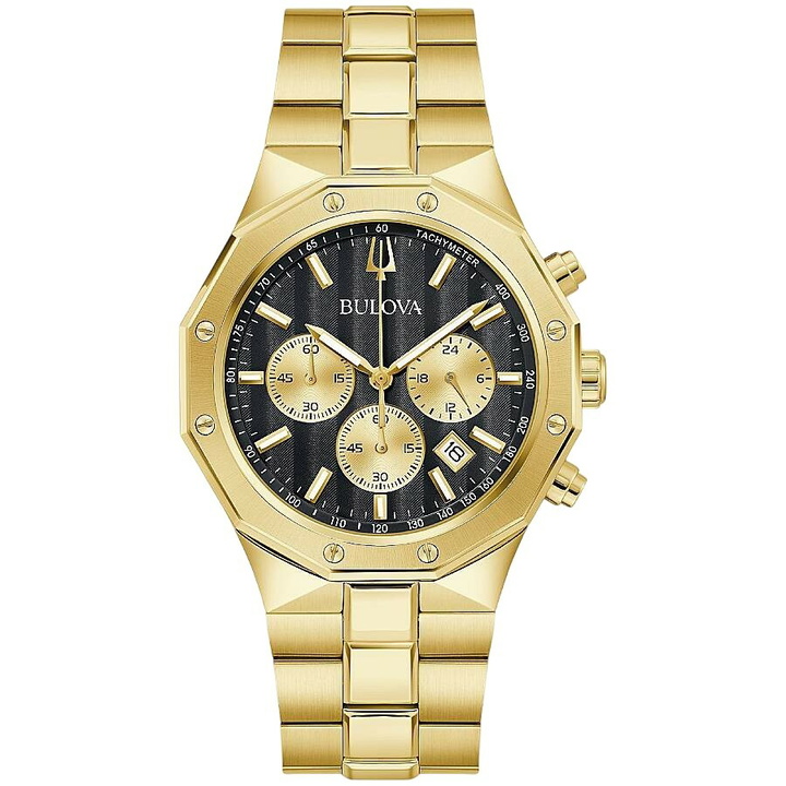 Photo: Bulova Prestige Chronograph Quartz Black Dial Watch 97B232