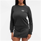 A.P.C. Women's Skye Logo Sweatshirt in Lzz Black