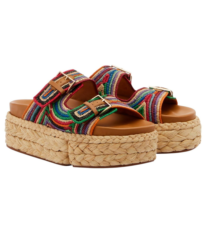 Photo: Clergerie Quinie raffia platform slides