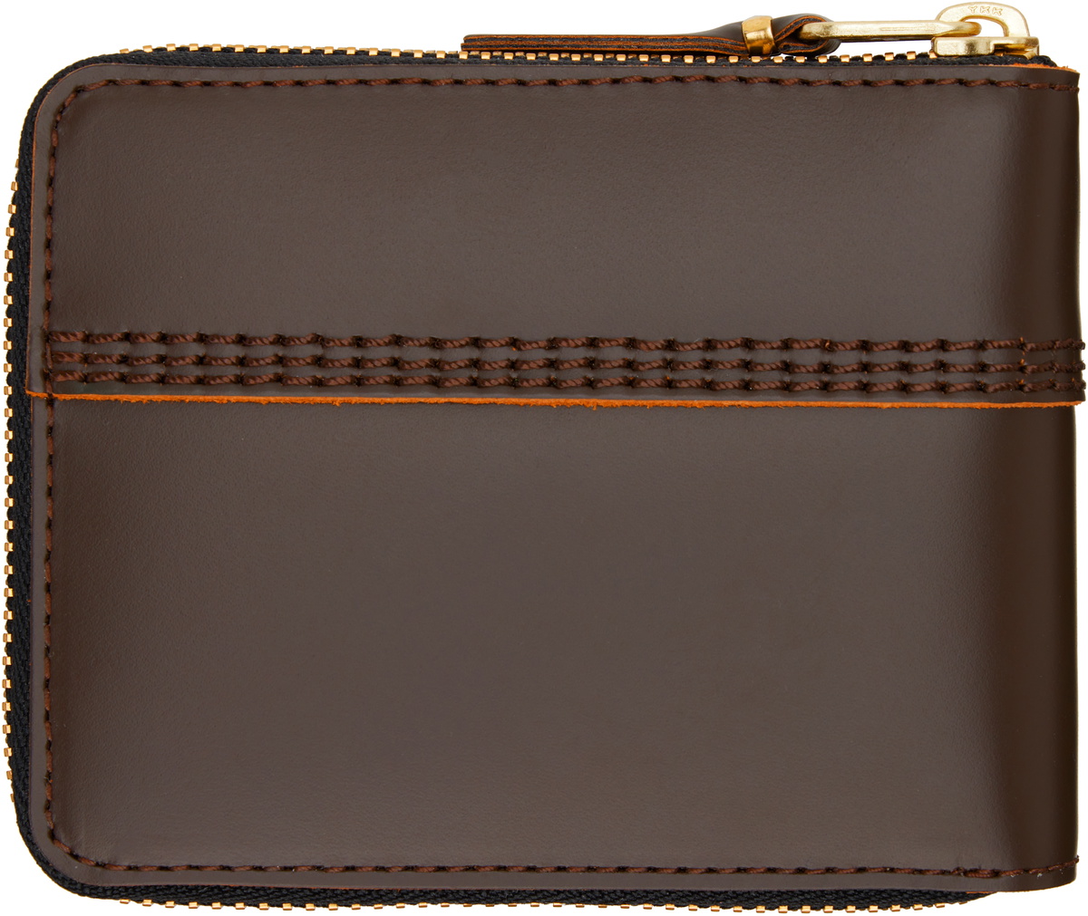 COMME des GARÇONS WALLETS Brown Triple Stitch Wallet