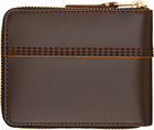 COMME des GARÇONS WALLETS Brown Triple Stitch Wallet