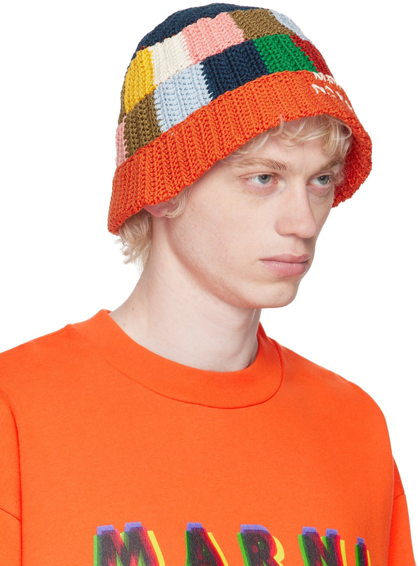 Marni Multicolor No Inn Bucket Vacancy Hat Marni Colorblocked Edition