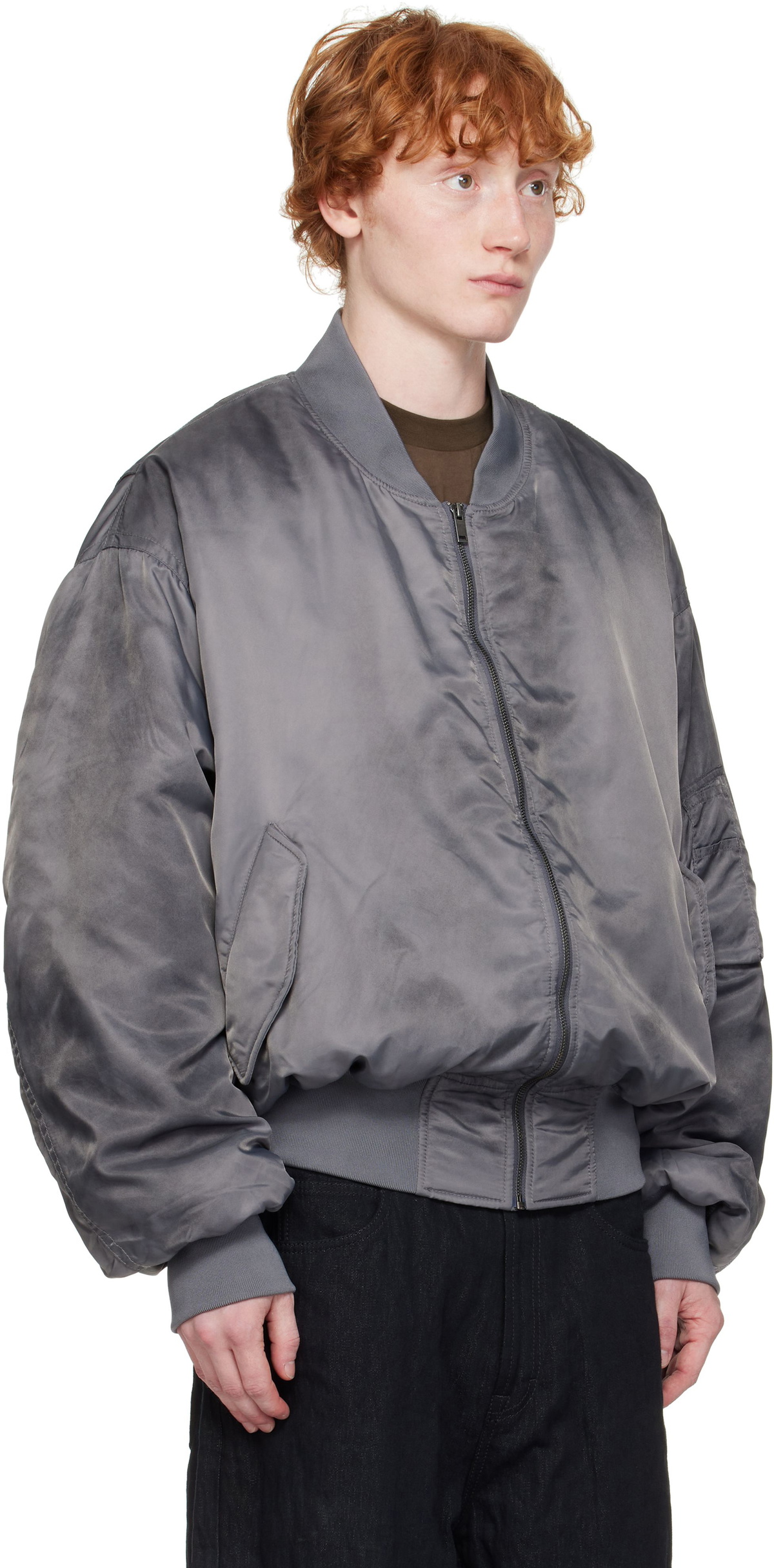 Still Kelly Gray Round Bomber Jacket