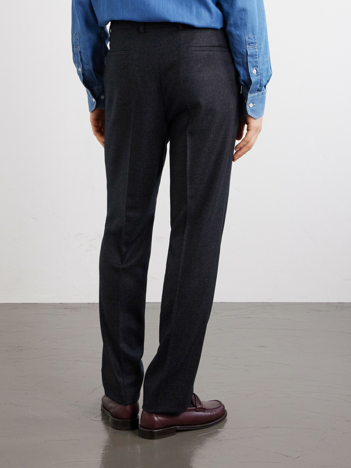 Brunello Cucinelli - Straight-Leg Pleated Virgin Wool Suit Trousers - Blue