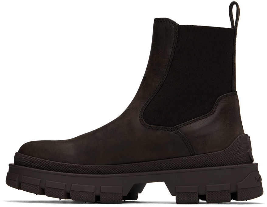 Moncler Brown Hevea Chelsea Boots