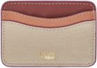 See by Chloé Beige & Red Layers Card Holder