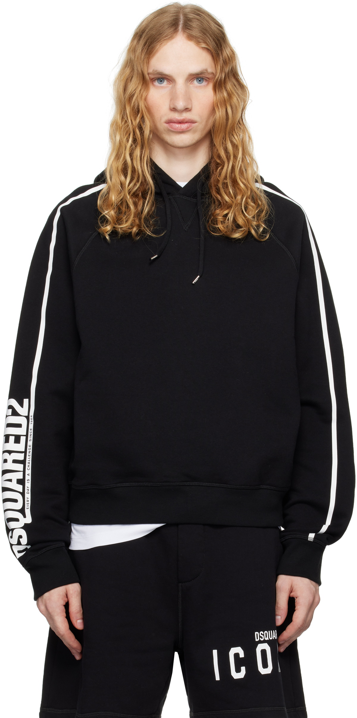 Dsquared2 Black Cipro Raglan Fit Hoodie
