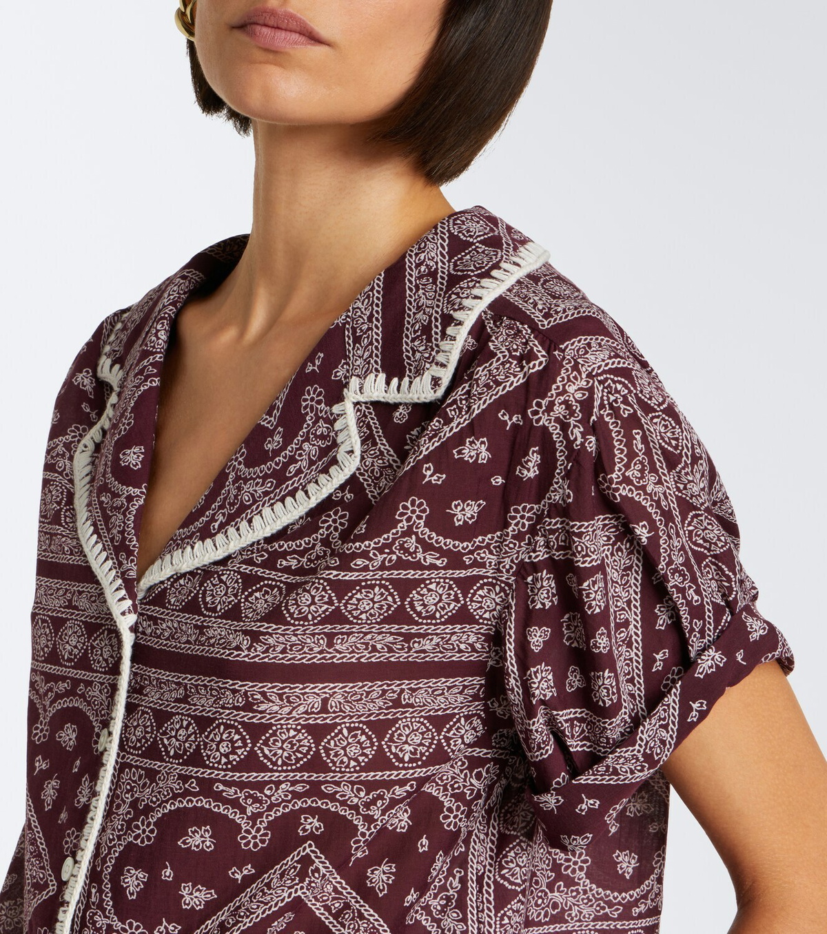 Veronica Beard Ilene printed cotton-blend shirt