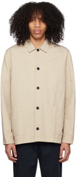 Sunspel Beige Patch Pocket Jacket