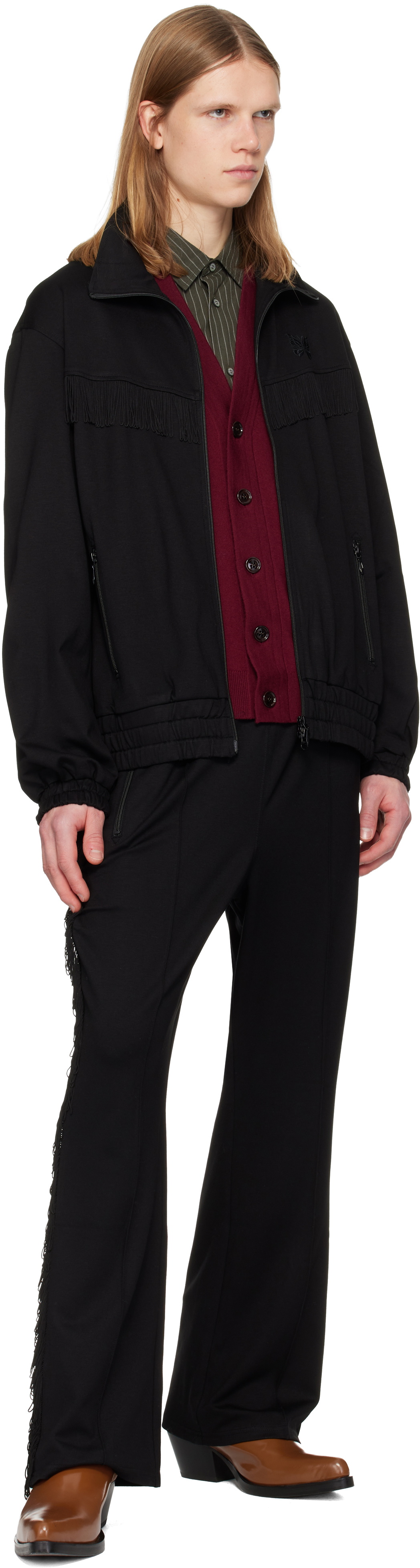 NEEDLES Black Fringe Track Jacket Needles