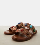 Gianvito Rossi Shanti embellished leather sandals