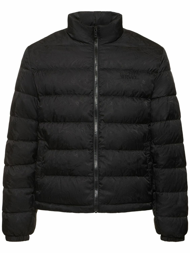 Photo: VERSACE Zip-up Jacquard Down Jacket